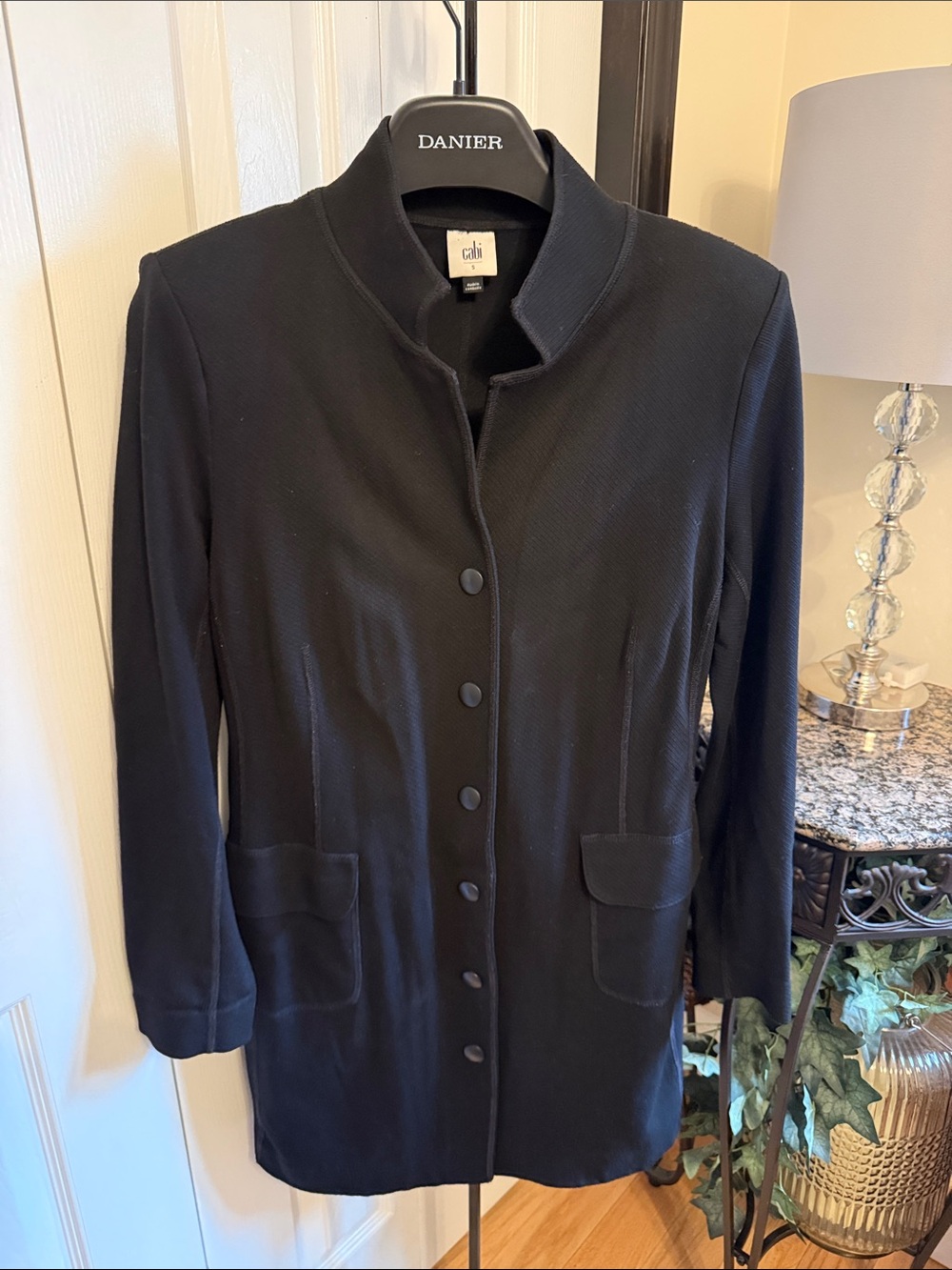CAbi Black Stand-Collar Blazer